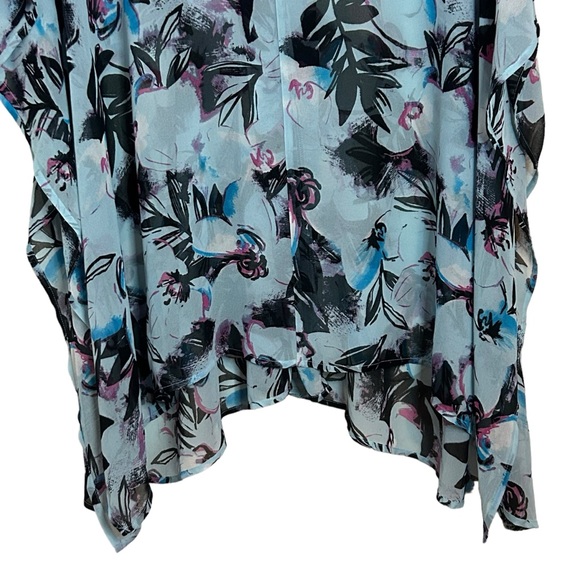 ‼️SOLD‼️ LANE BRYANT Floral Semi-Sheer Kimono Tunic 22/24 - Picture 7 of 9